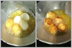 Trik mudah menggoreng telur rebus biar hasilnya berkulit dan antimeletus, cuma pakai 1 alat sederhana