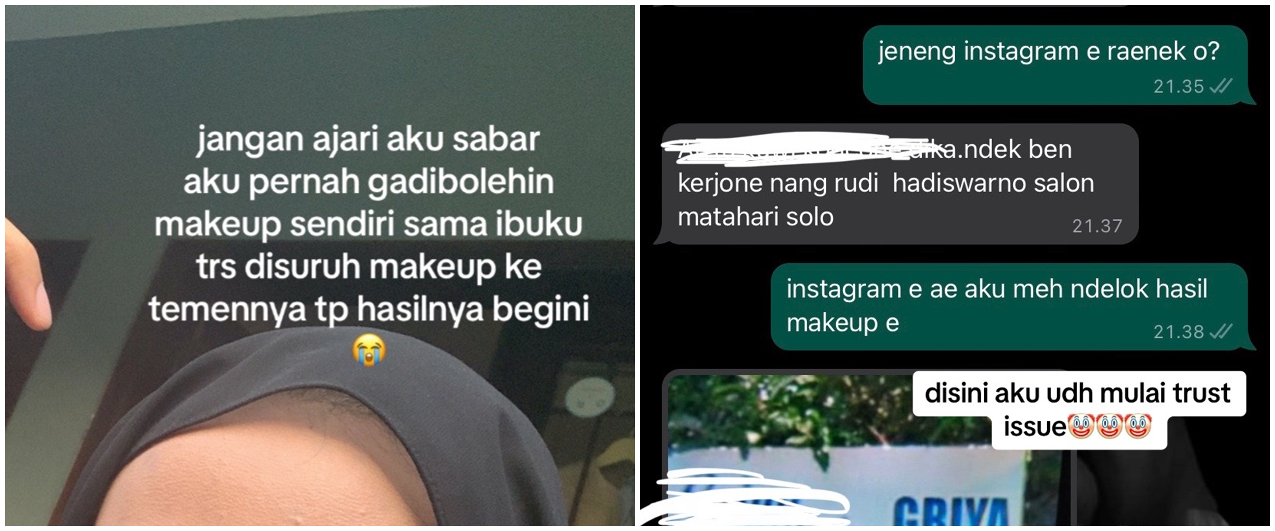 Nurut MUA pilihan ibu, makeup wanita ini bukannya cantik malah mirip badut gegara alis