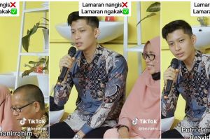 Terlalu pasrah di depan calon mertua, momen kocak pria lamar kekasih ini bukan khidmat malah ngakak