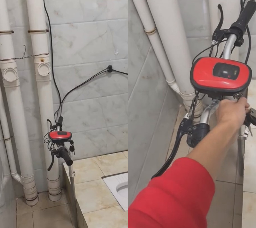 Bukan pakai gayung apalagi tombol flush, cara guyur toilet ini uniknya di luar nalar banget