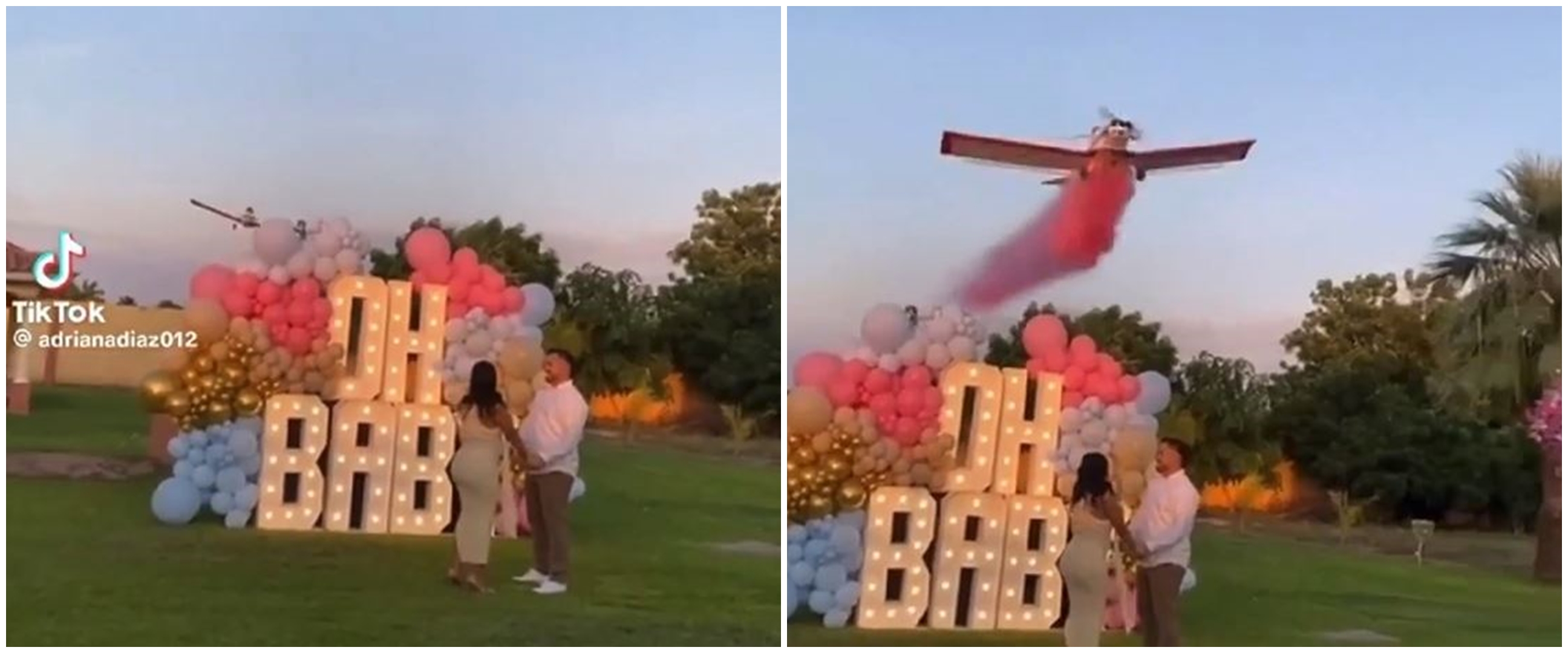 Romantis berujung petaka, momen pesawat terjatuh saat atraksi di pesta gender reveal ini ngeri abis