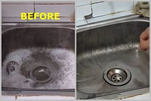 Trik mudah mengatasi wastafel cuci piring mampet tanpa soda api maupun bantuan alat apapun