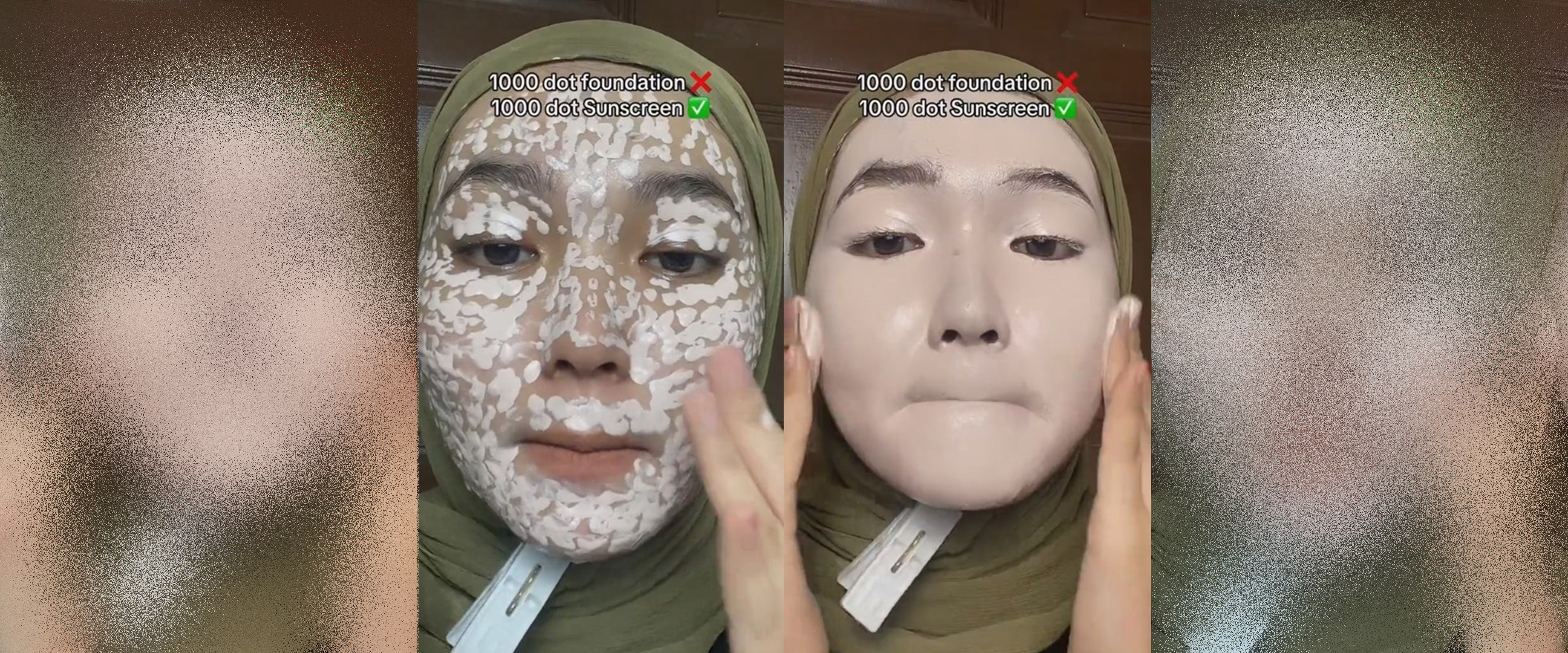 Wanita ini challenge 1.000 totol sunscreen jadi foundation, glowingnya bikin sinar matahari kepental