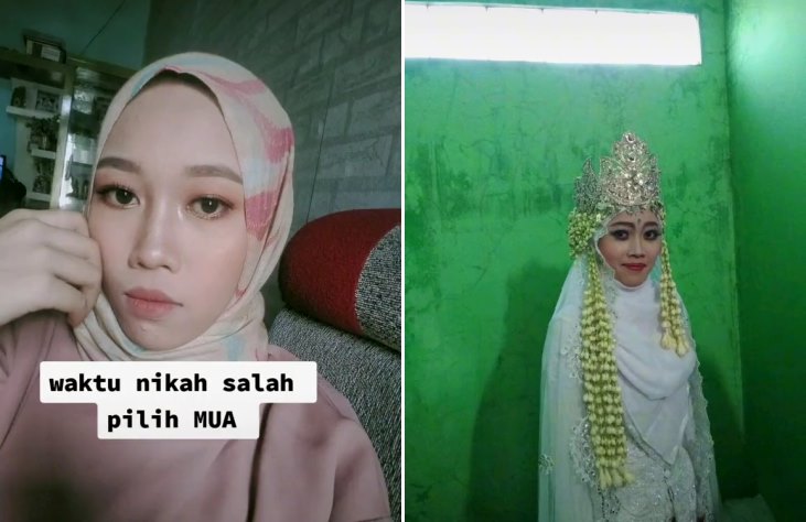 Salah pilih MUA, pengantin ini menyesal seumur hidup usai lihat hasil makeup-nya mirip Nyi Blorong