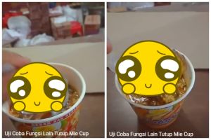 Jarang ada yang tahu, pria ini tunjukkan fungsi lain tutup cup mi instan biar makan lebih mudah