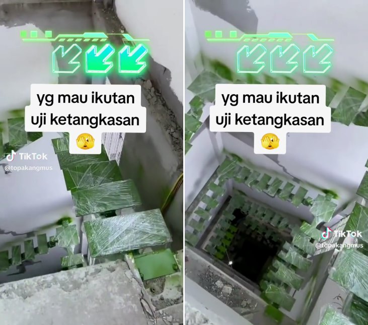 Serasa uji nyali, desain tangga belum jadi ini penampakannya bikin kaki gemeter dan lemes pol