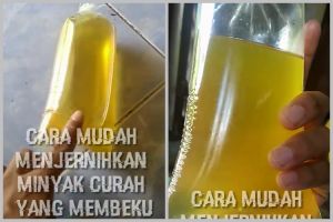 Nggak perlu dipanaskan, ini trik praktis menjernihkan minyak goreng yang mengendap