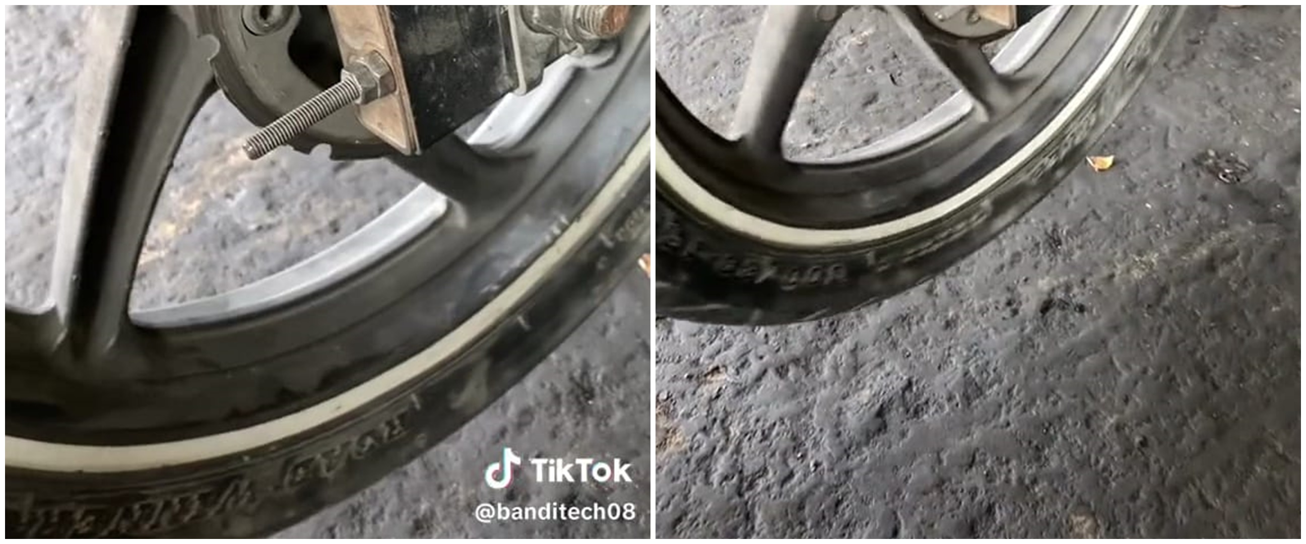 Akibat kampas rem tak pernah diganti, bentuk piringan pada ban motor ini nggak keruan abis