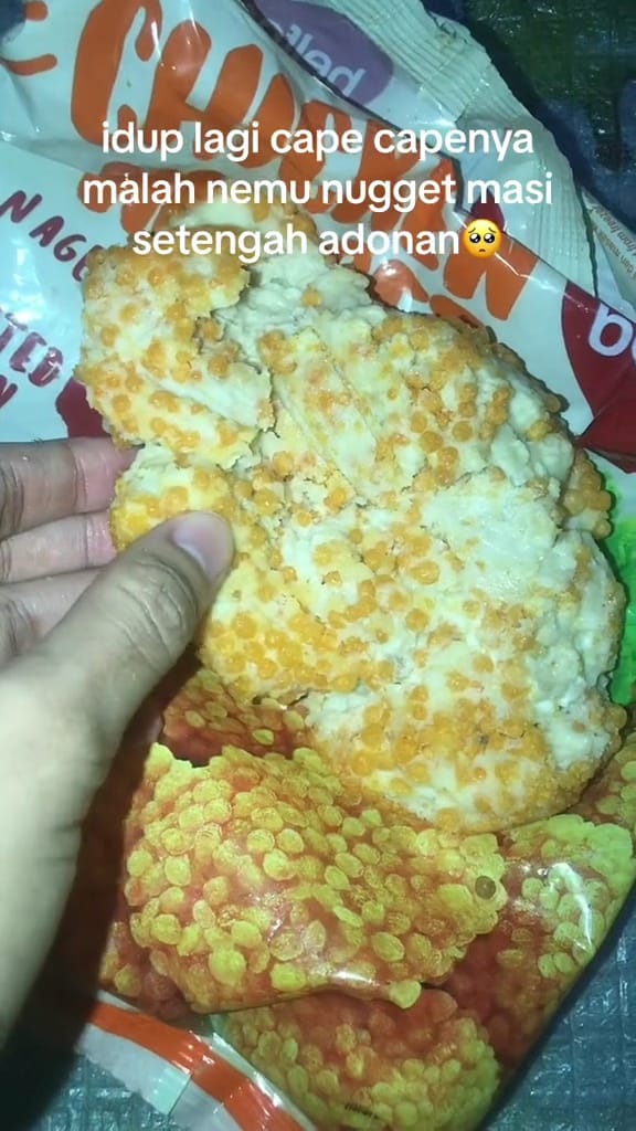 Wanita lagi lapar pengen masak ini malah temukan nuget jadi-jadian, penampakannya bikin tepuk jidat