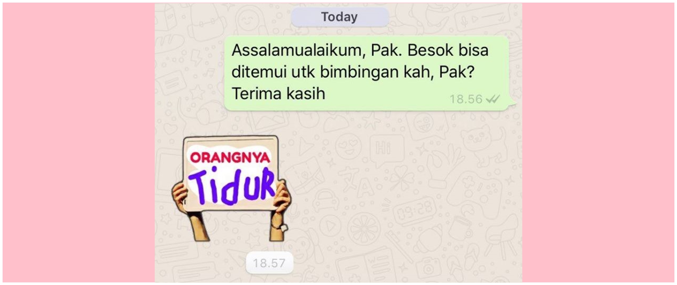Begini mahasiswa tua saat berjuang ingin lulus, 11 chat lucunya dengan dosen pembimbing ngenes abis