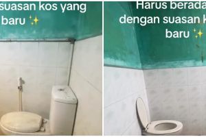Wanita ini tinggal di indekos dengan kamar mandi berdesain nyeleneh, tata letaknya bikin repot pol 