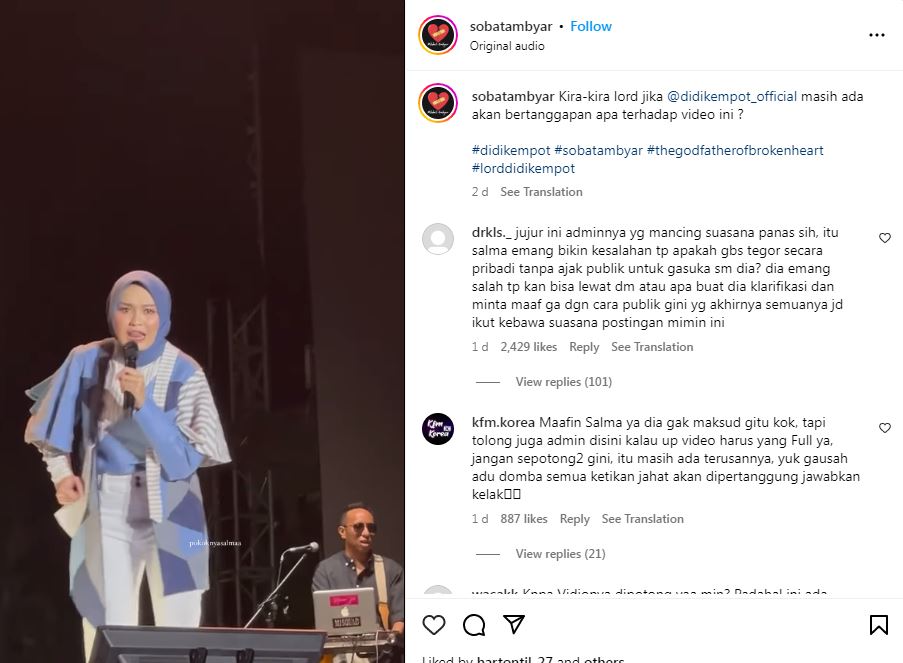 Salma Idol plesetkan lagu Stasiun Balapan saat manggung, istri Didi Kempot beri respons menohok