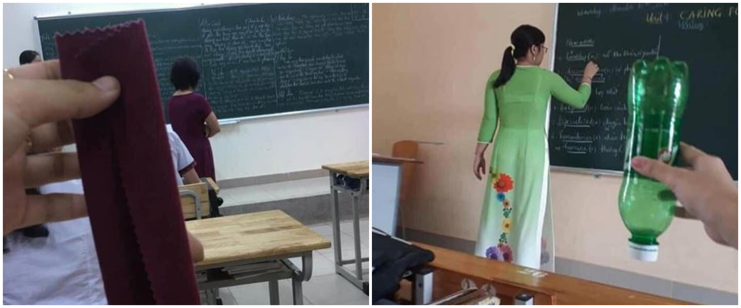 11 Momen kebetulan warna baju guru mirip dengan benda bawaan siswa ini kocak banget