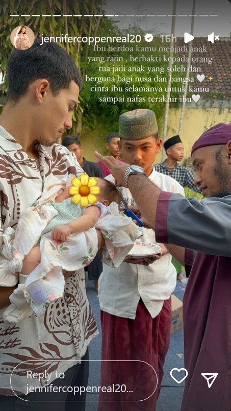 9 Momen akikah anak Jennifer Coppen digelar sederhana di Bali bareng anak-anak