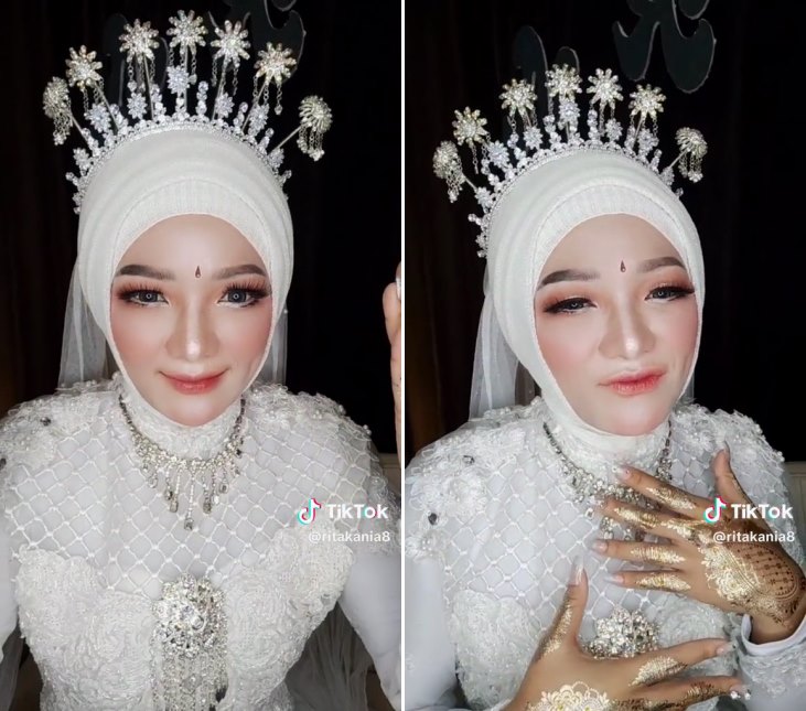 Transformasi wanita tomboi bertato jadi pengantin hijab ini hasil makeup-nya bikin calon suami panglin