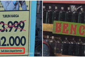 11 Potret kocak spanduk promosi bensin eceran ini nggak cuma kreatif tapi bikin cekikikan