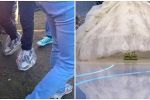 11 Potret kocak momen orang pakai sepatu ini sekilas terlihat normal, dilihat dua kali baru paham