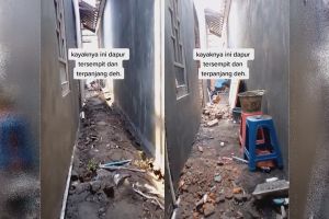 Wanita ini sulap lorong sempit rumah lebar 1 meter jadi dapur, tetap nyaman meski minimalis