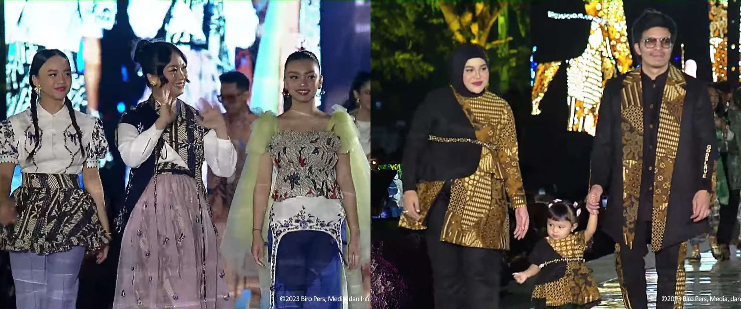 Momen 7 keluarga seleb kompak pakai batik di Istana Berbatik, gaya putra Maudy Koesnaedi bikin salfok