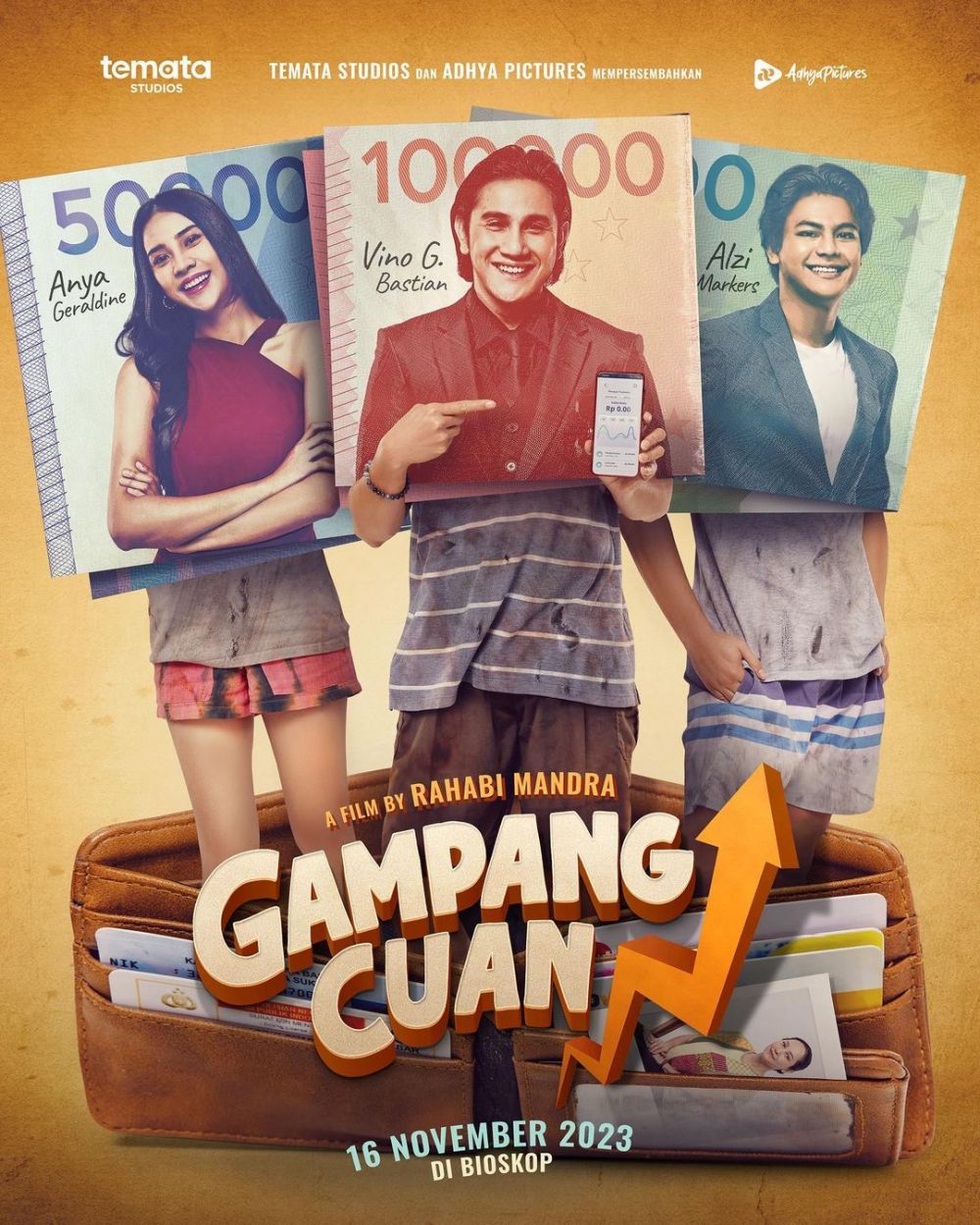 Tayang 16 November, film Gampang Cuan dibintangi Vino G. Bastian dan Anya Geraldine