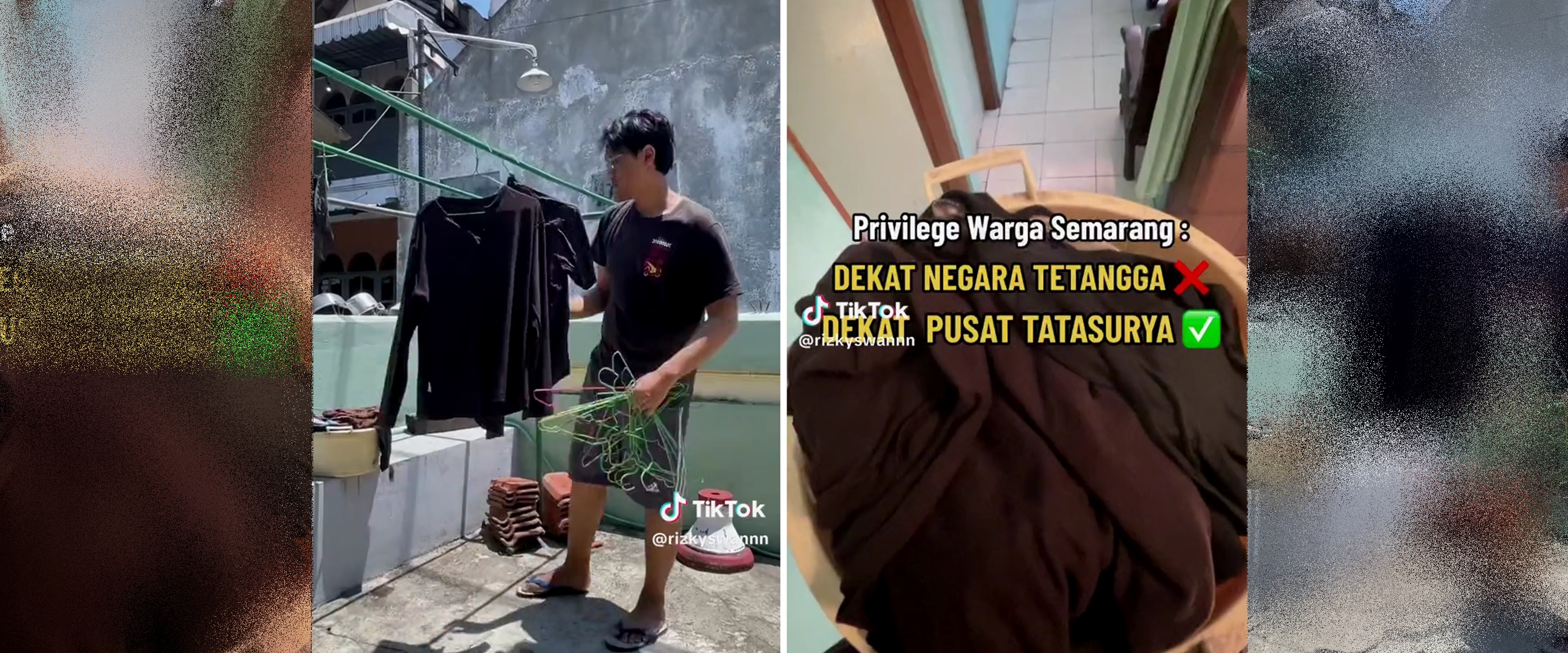 Tinggal di Semarang bak dekat pusat tata surya, pria jemur baju basah auto kering cuma setengah jam