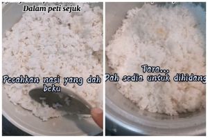 Pulen tanpa microwave dan kukusan, begini trik hangatkan nasi beku yang telah disimpan di kulkas