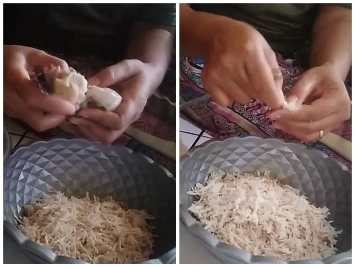 Bukan pakai mixer, ini trik cepat suwir daging ayam agar hemat tenaga pakai 1 alat sederhana