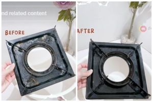 Bukan dengan sitrun dan baking soda, ini cara mudah hilangkan kerak di tungku kompor pakai 2 bahan