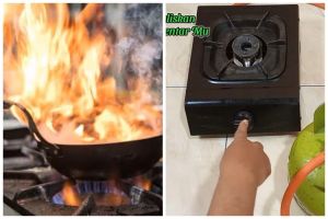 Jangan langsung disiram air, begini cara cepat mengatasi kebakaran kecil pada kompor gas