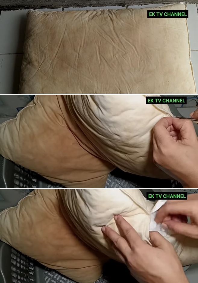 Tanpa dioles pemutih, begini cara bersihkan bantal dekil agar antibau apek pakai 1 bahan dapur