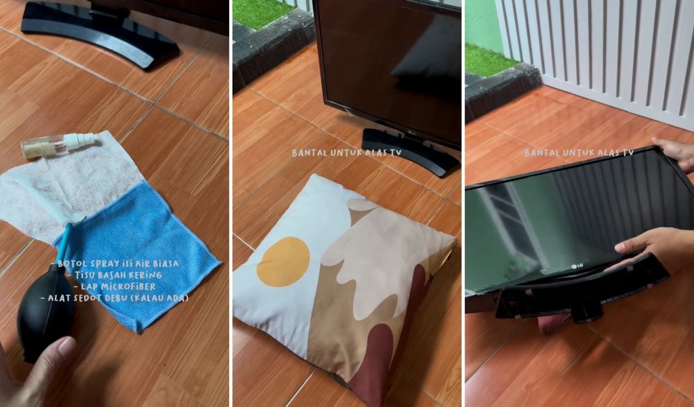Bukan asal pakai cairan pembersih, begini cara bersihkan debu di layar TV LED pakai satu jenis lap