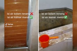 Viral penampakan bak mandi sebesar kolam renang ini bikin warganet begidik ngeri