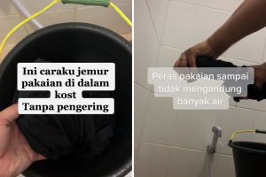 Tanpa pakai pengering, begini cara jemur baju dalam kamar kos cocok buat anak kuliahan yang mageran