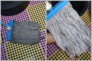 Bukan sabun cuci piring, ini cara mencuci kain pel agar bersih dan tak bau cuma tambah 1 bahan dapur