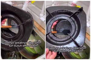 Tanpa sitrun atau baking soda, ini cara bersihkan tungku kompor berkerak cuma pakai 1 bahan sederhana