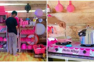 Tak harus mewah, 11 potret dapur kayu sederhana dengan perabotan pink ini jatuhnya nyaman & keren pol