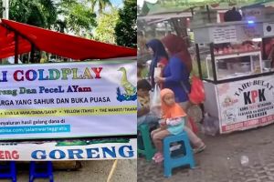 11 Potret kocak spanduk nama warung pakai singkatan ini manfaatkan tren, bikin orang nengok