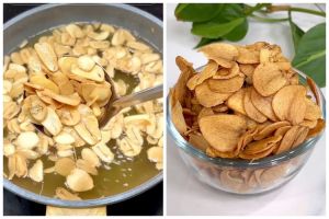 Tanpa direndam air panas, ini trik menggoreng bawang putih agar renyah tahan lama dan tidak gosong