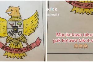 Diberi PR gambar lambang negara, 11 potret hasil tugas murid ini mau ketawa tapi bikin bangga