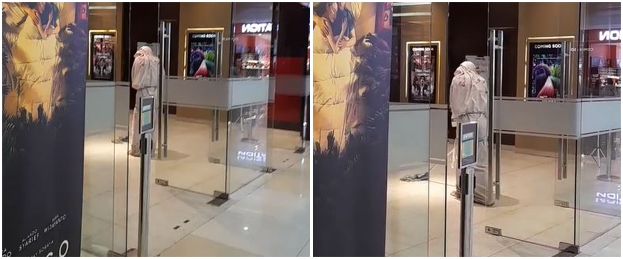 Penampakan mirip pocong ini sekilas bikin senam jantung, ternyata aslinya bikin tepuk jidat