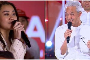 Aaliyah Massaid beri pertanyaan saat acara deklarasi capres-cawapres Ganjar-Mahfud, begini isinya