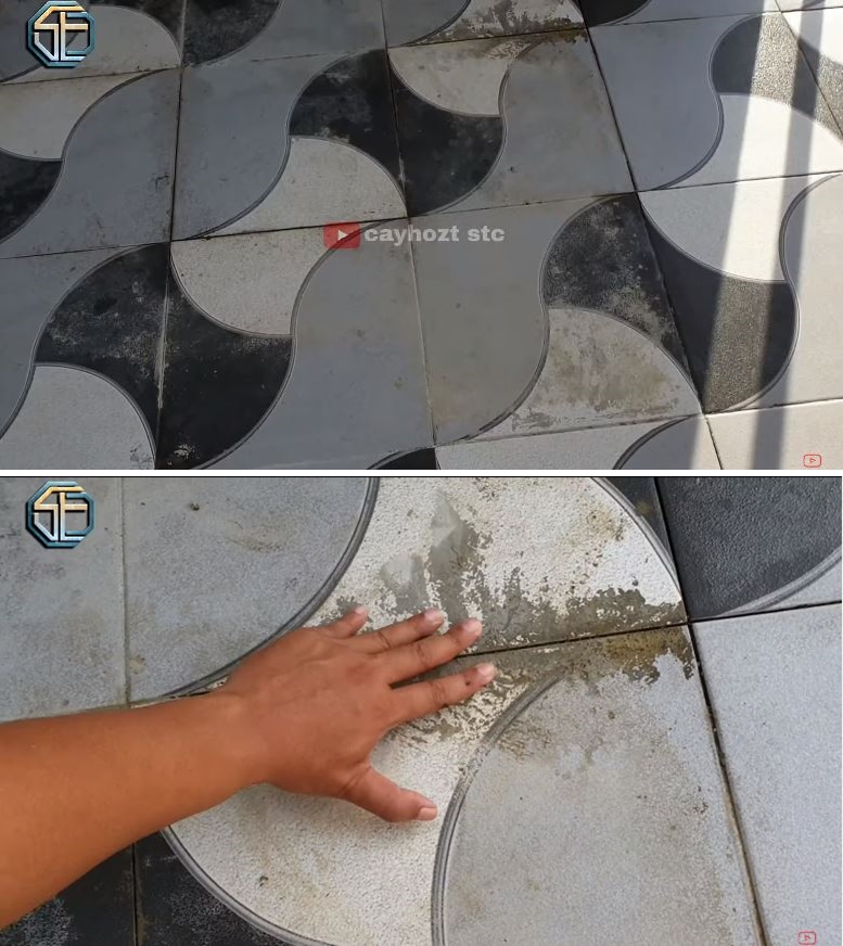 Nggak pakai HCL, ini cara bersihkan noda semen berkerak di keramik cuma pakai satu cairan pembersih