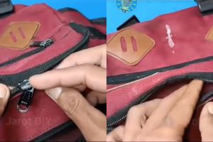 Tutorial memperbaiki resleting pakai satu bahan ini mindblowing abis, nggak perlu ganti tas baru