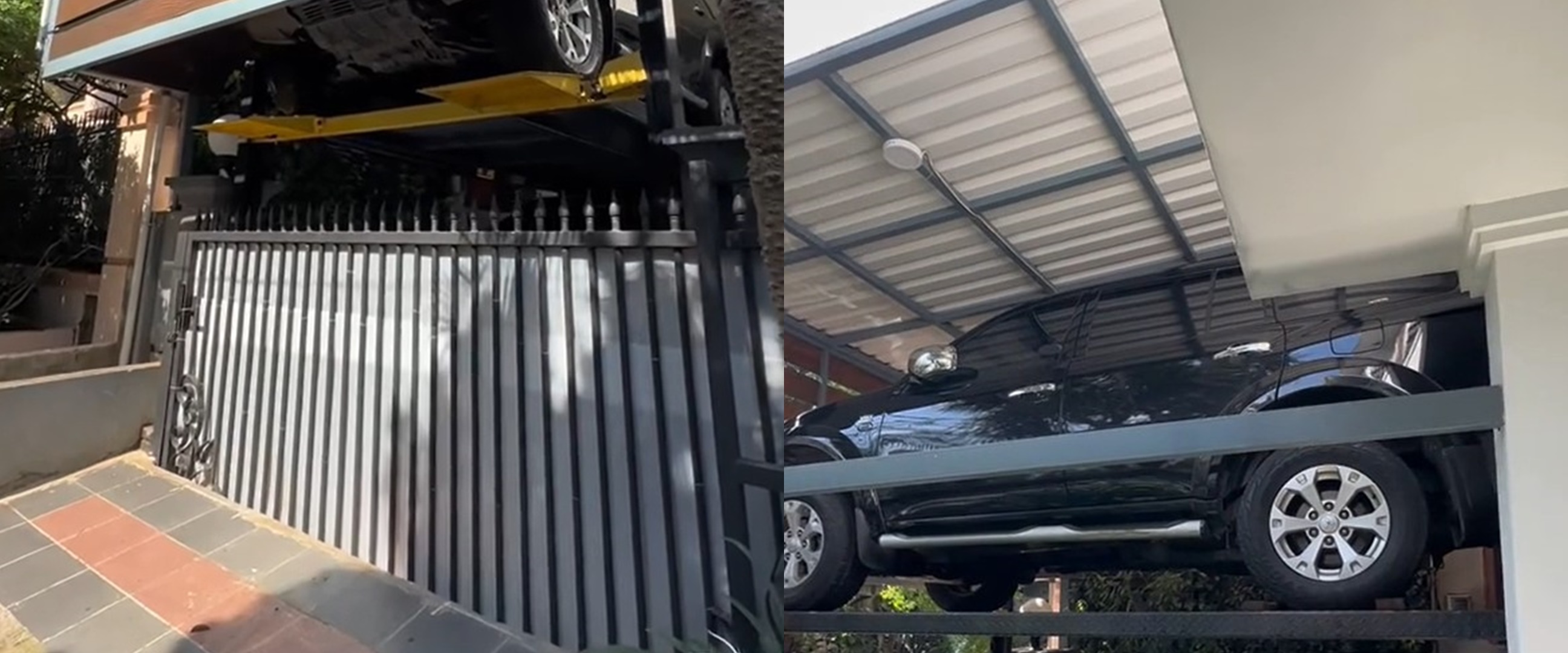 Cara simpan dua mobil di garasi super sempit idenya cerdas pol, dijamin antiribut dengan tetangga
