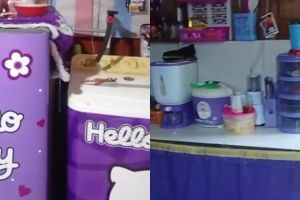 Bukti rapi lebih sedap dipandang, 8 potret dapur kayu serba ungu ini bikin makin rajin masak