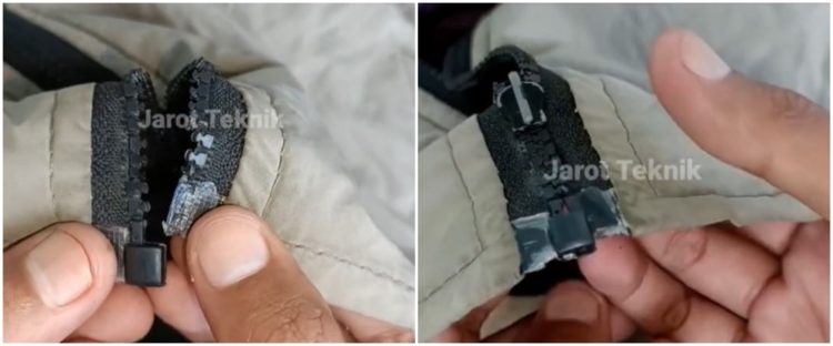 Nggak perlu ke tukang jahit, ini cara perbaiki resleting jaket yang ...