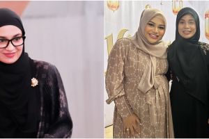Gaya 11 seleb hadiri pengajian jelang lahiran Aurel Hermansyah, potret Aaliyah berhijab bikin terpukau