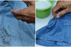 Bukan pakai sabun cuci baju, ini cara hempaskan noda oli membandel di celana jeans modal Rp 5.000