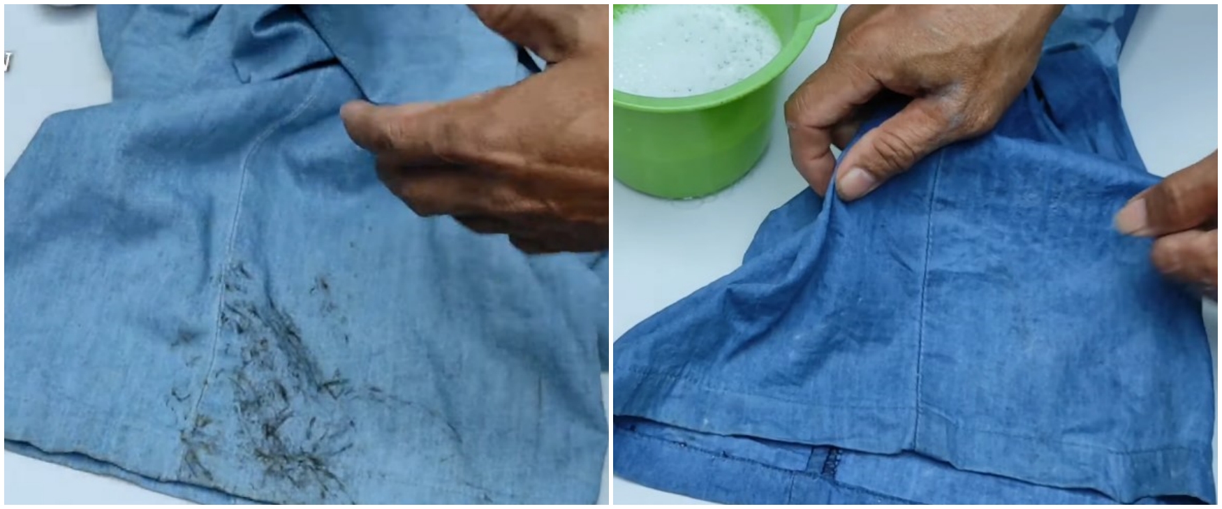 Bukan pakai sabun cuci baju, ini cara hempaskan noda oli membandel di celana jeans modal Rp 5.000
