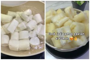 Cuma 5 menit, begini cara merebus singkong agar cepat empuk dan hemat gas pakai 1 jenis daun